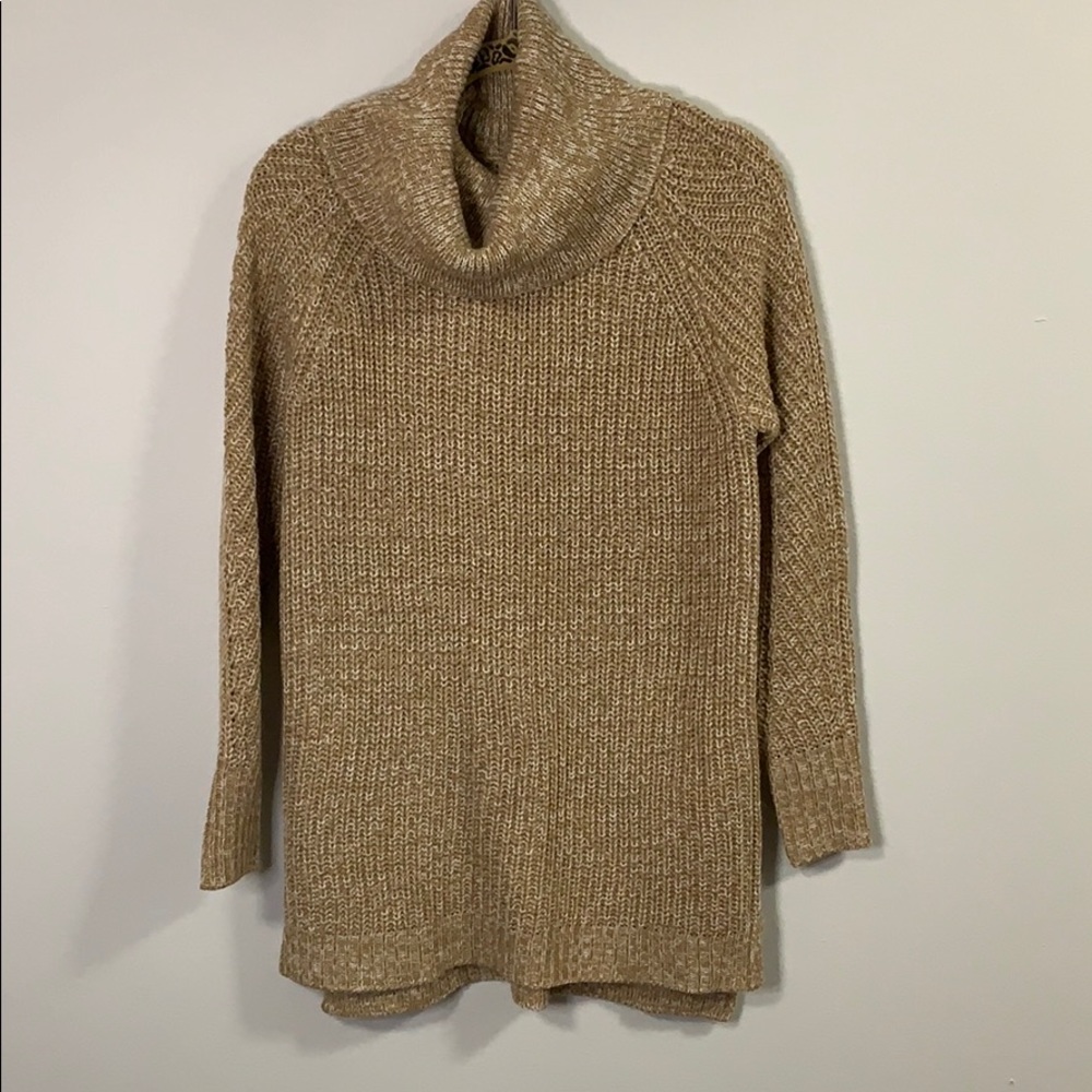 A New Day Cowl Neck Sweater, camel, size S